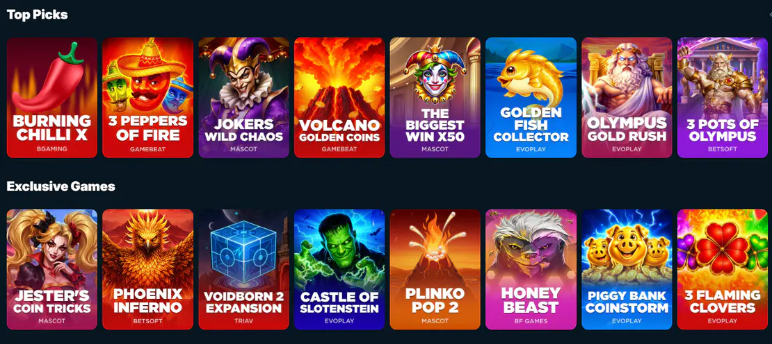 turbosven casino games